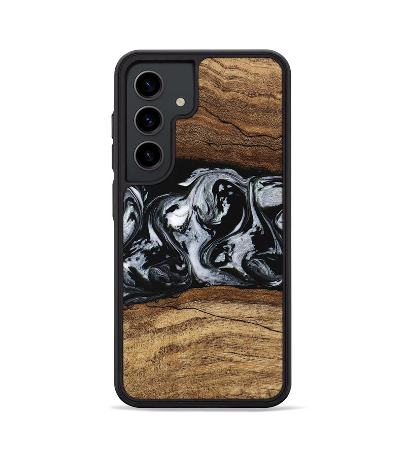 Galaxy S24 Wood Phone Case - Britny (Black & White, 746435)