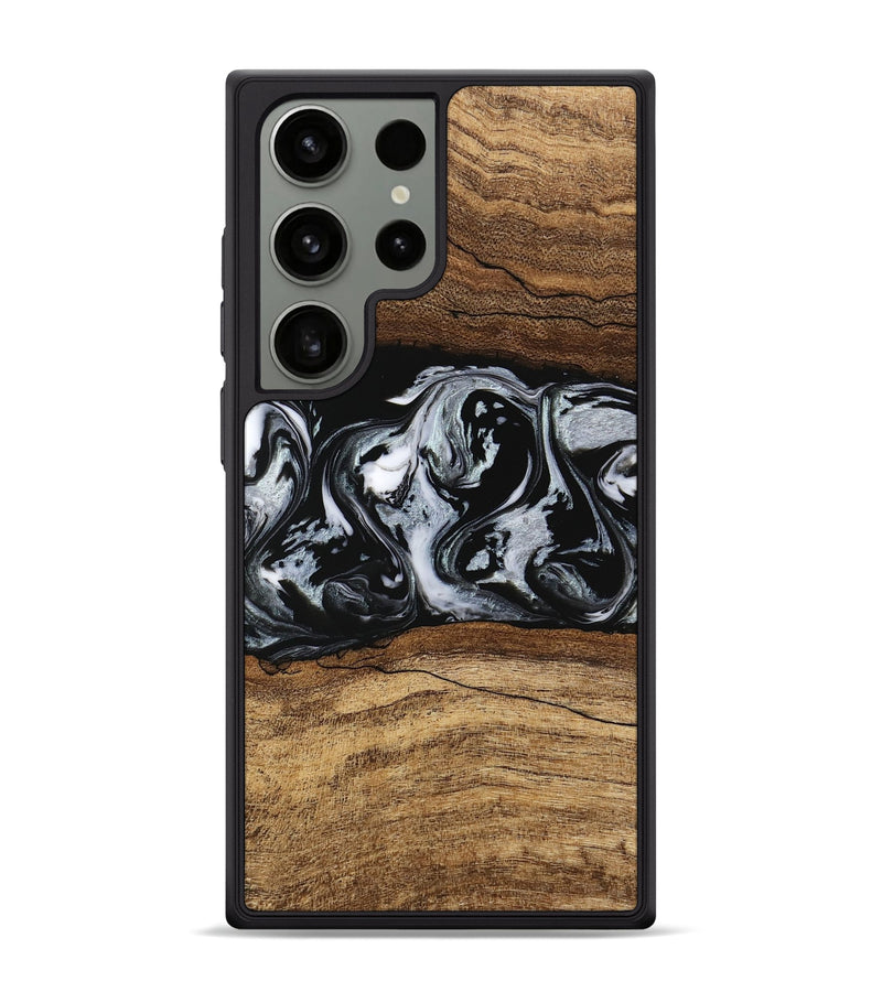 Galaxy S24 Ultra Wood Phone Case - Britny (Black & White, 746435)