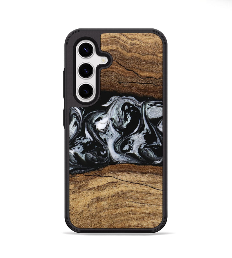 Galaxy S25 Wood Phone Case - Britny (Black & White, 746435)