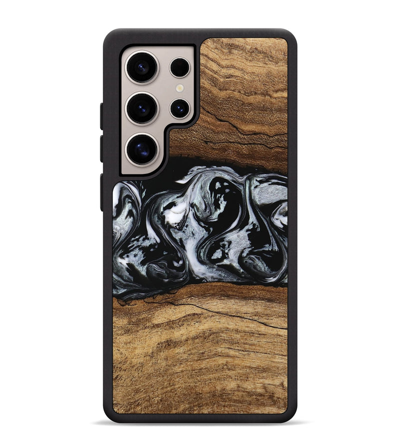 Galaxy S25 Ultra Wood Phone Case - Britny (Black & White, 746435)