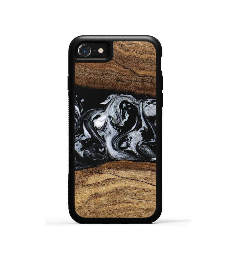 iPhone SE Wood Phone Case - Britny (Black & White, 746435)