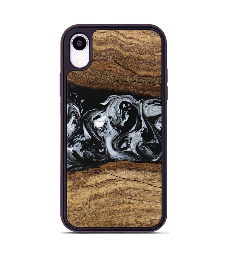 iPhone Xr Wood Phone Case - Britny (Black & White, 746435)