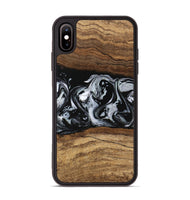 iPhone Xs Max Wood Phone Case - Britny (Black & White, 746435)