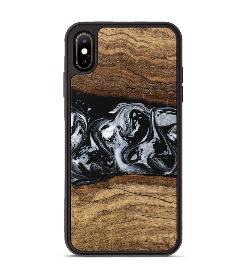 iPhone Xs Max Wood Phone Case - Britny (Black & White, 746435)