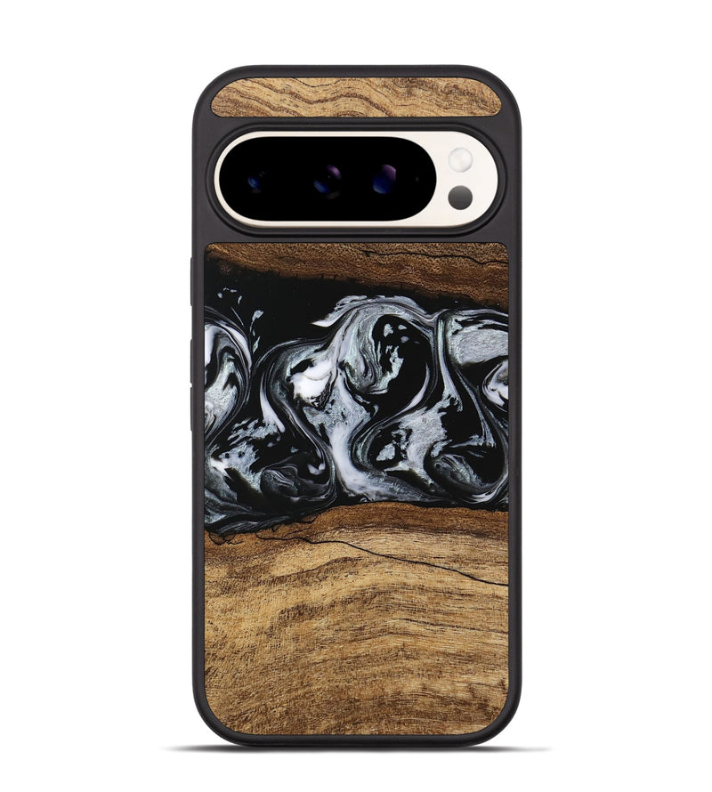 Pixel 9 Wood Phone Case - Britny (Black & White, 746435)