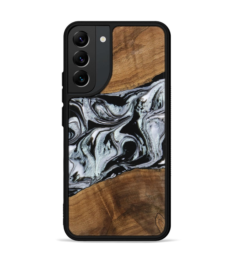 Galaxy S22 Plus Wood Phone Case - Myrtice (Black & White, 746437)