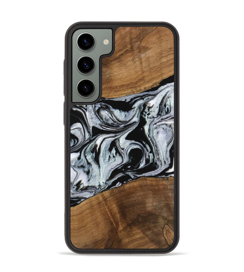 Galaxy S23 Plus Wood Phone Case - Myrtice (Black & White, 746437)