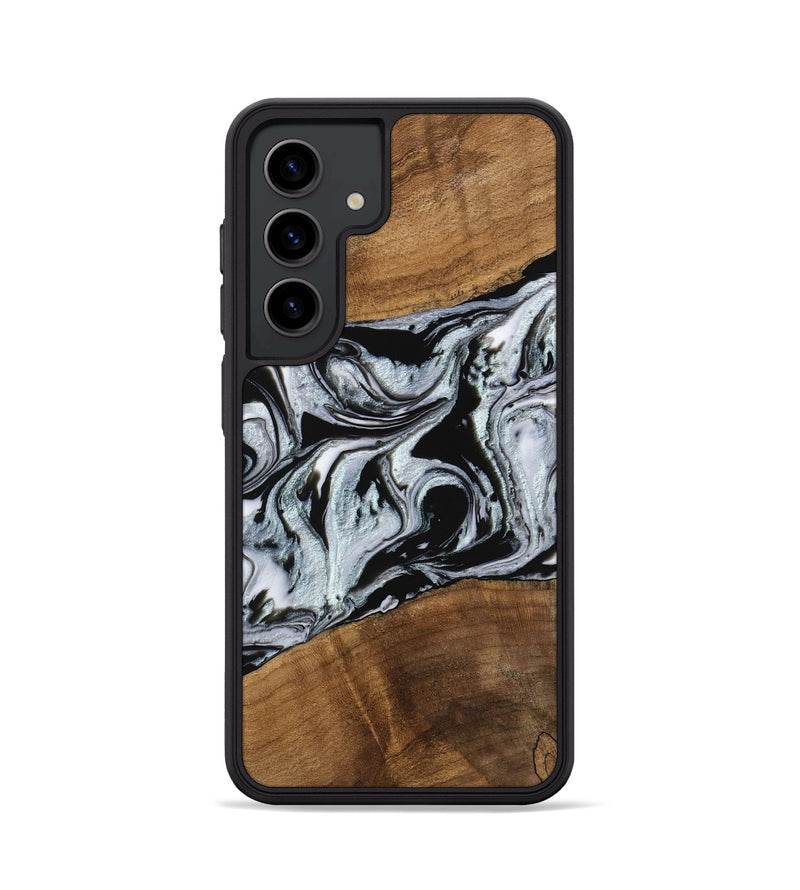 Galaxy S24 Wood Phone Case - Myrtice (Black & White, 746437)