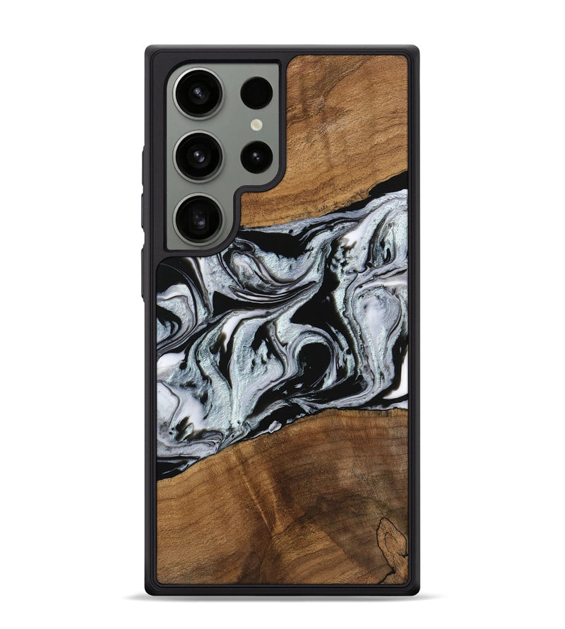 Galaxy S24 Ultra Wood Phone Case - Myrtice (Black & White, 746437)