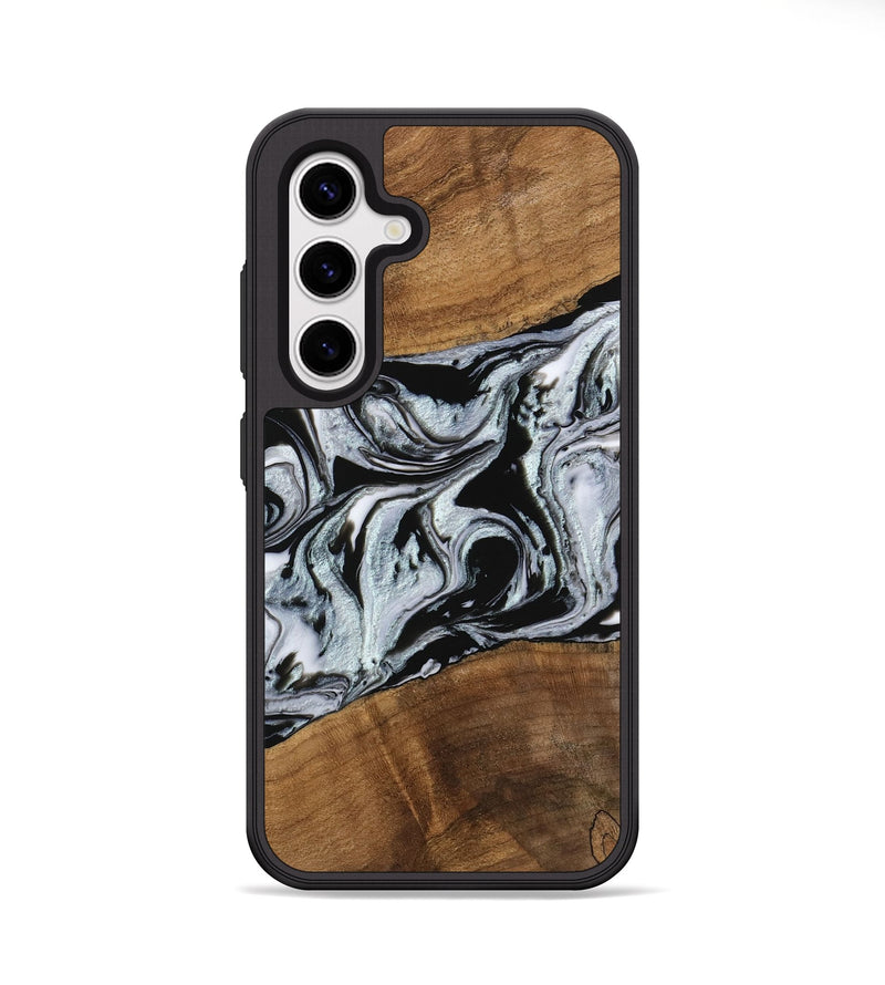 Galaxy S25 Wood Phone Case - Myrtice (Black & White, 746437)