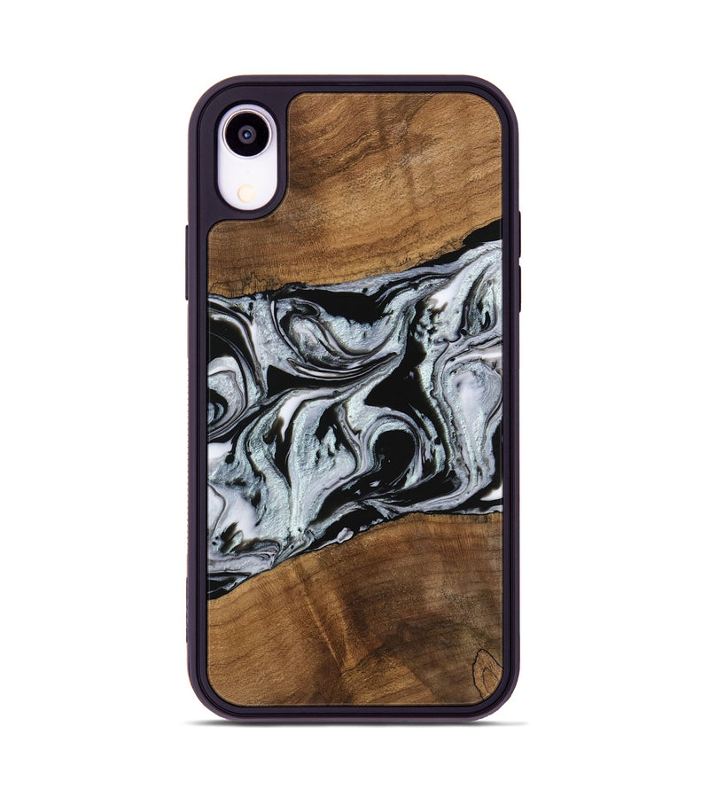 iPhone Xr Wood Phone Case - Myrtice (Black & White, 746437)