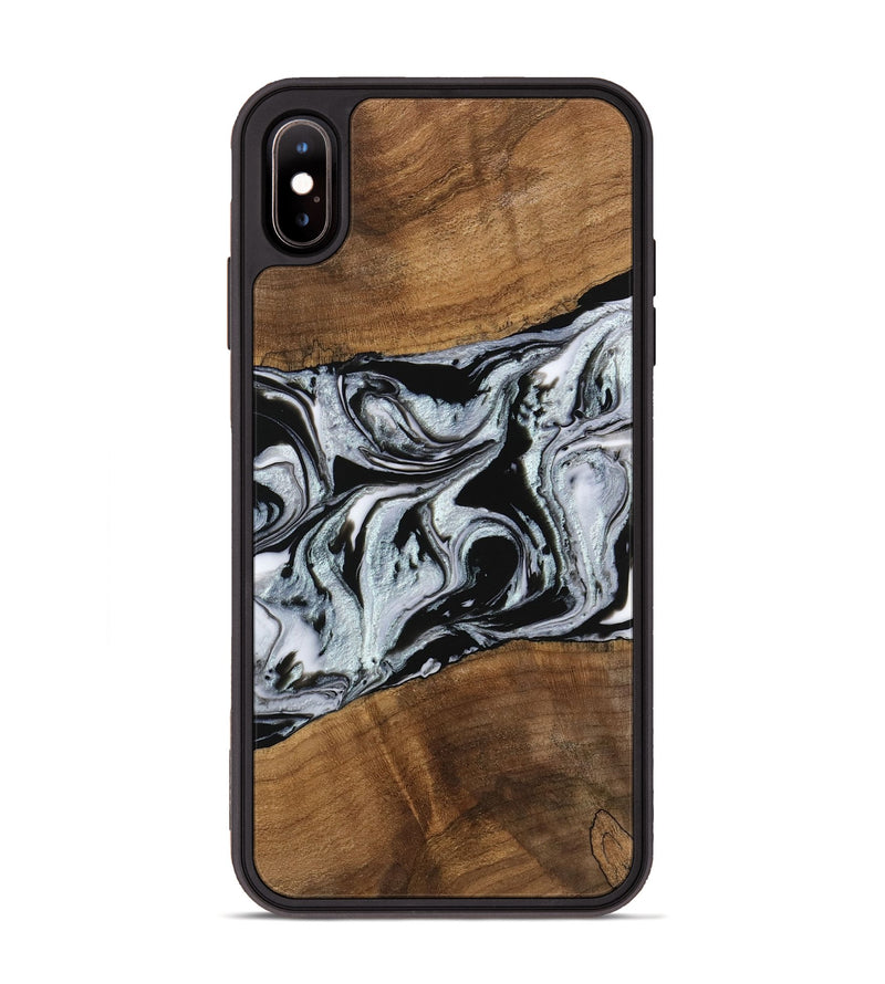 iPhone Xs Max Wood Phone Case - Myrtice (Black & White, 746437)