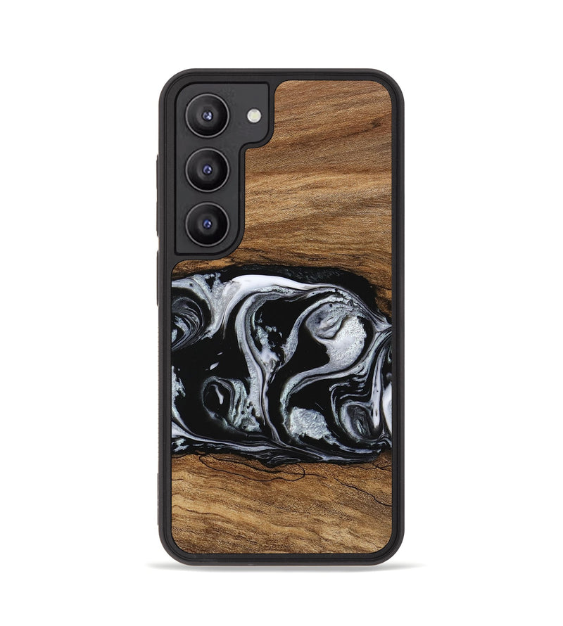 Galaxy S23 Wood Phone Case - Barb (Black & White, 746439)