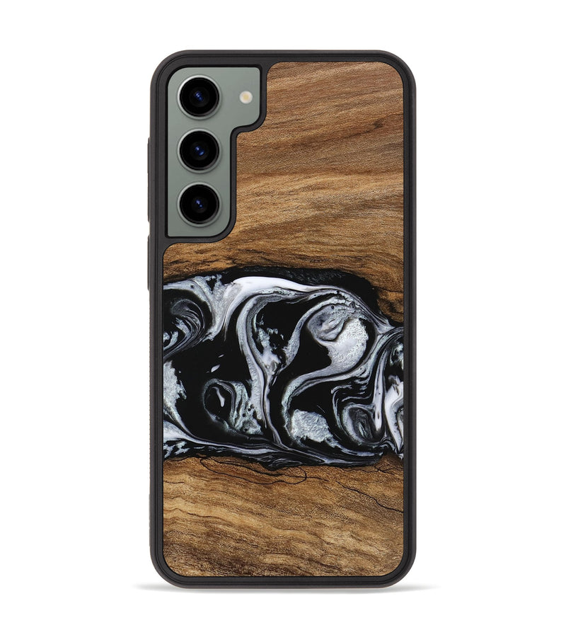 Galaxy S23 Plus Wood Phone Case - Barb (Black & White, 746439)