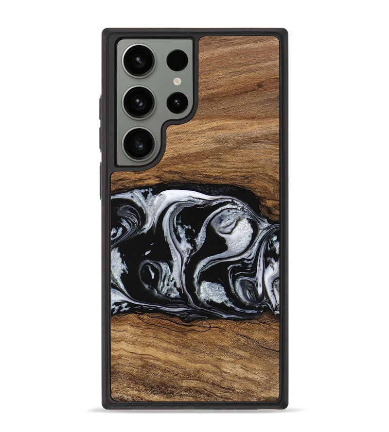 Galaxy S23 Ultra Wood Phone Case - Barb (Black & White, 746439)