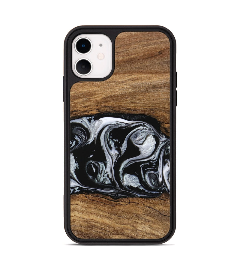 iPhone 11 Wood Phone Case - Barb (Black & White, 746439)