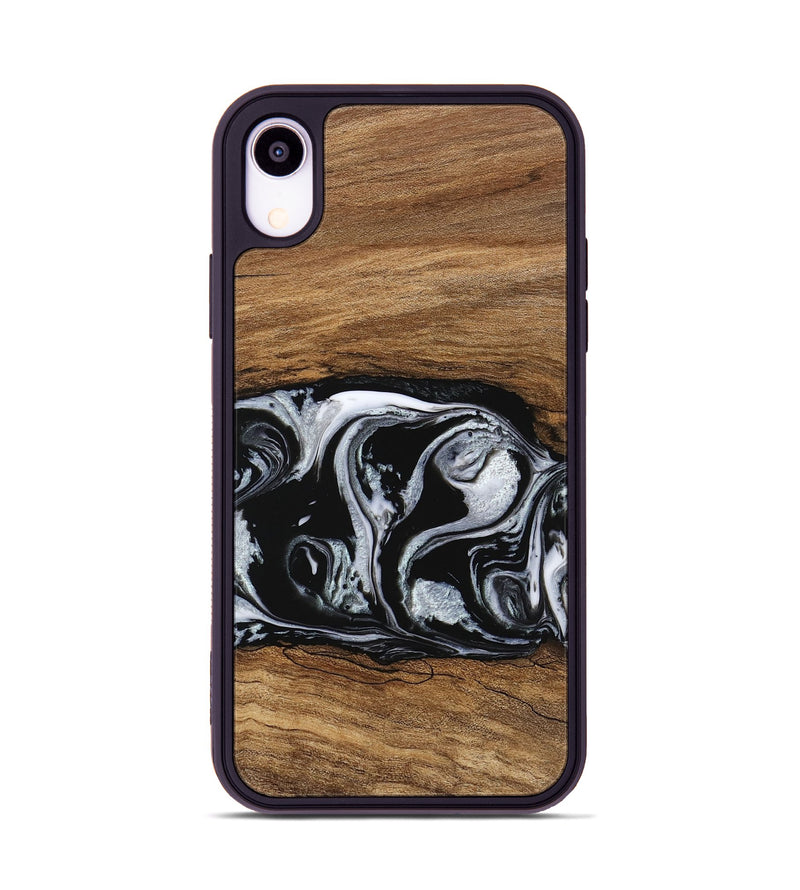 iPhone Xr Wood Phone Case - Barb (Black & White, 746439)