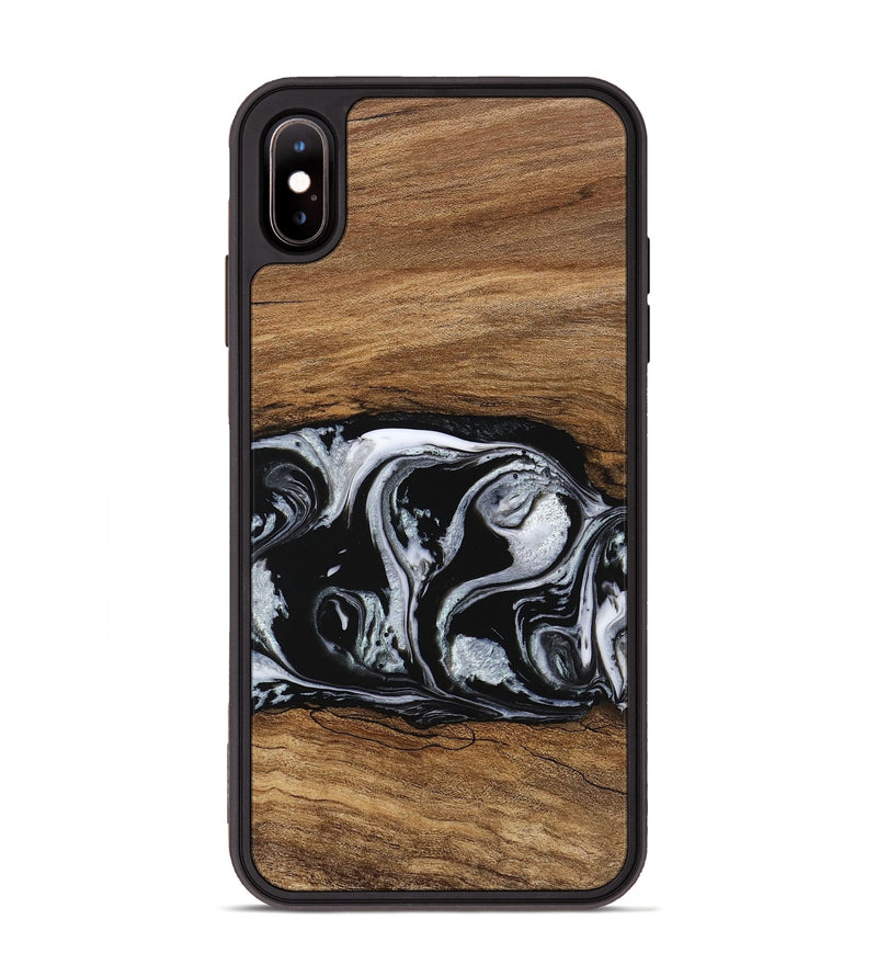 iPhone Xs Max Wood Phone Case - Barb (Black & White, 746439)