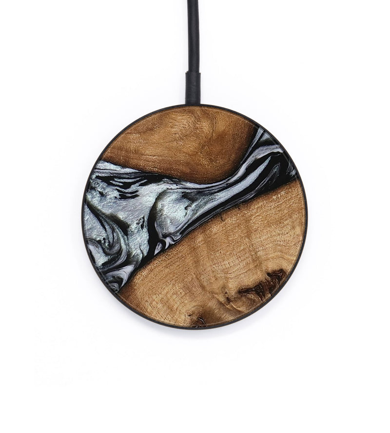 Circle Wood Wireless Charger - Doretha (Black & White, 746440)