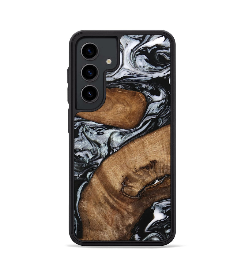 Galaxy S24 Wood Phone Case - Doretha (Black & White, 746440)