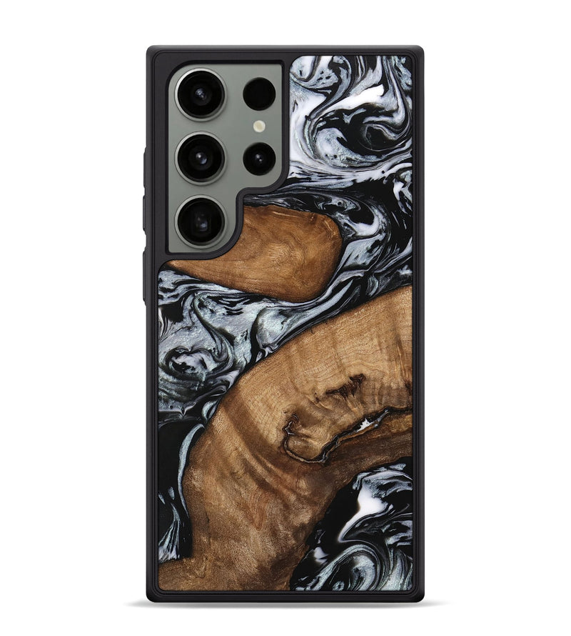 Galaxy S24 Ultra Wood Phone Case - Doretha (Black & White, 746440)