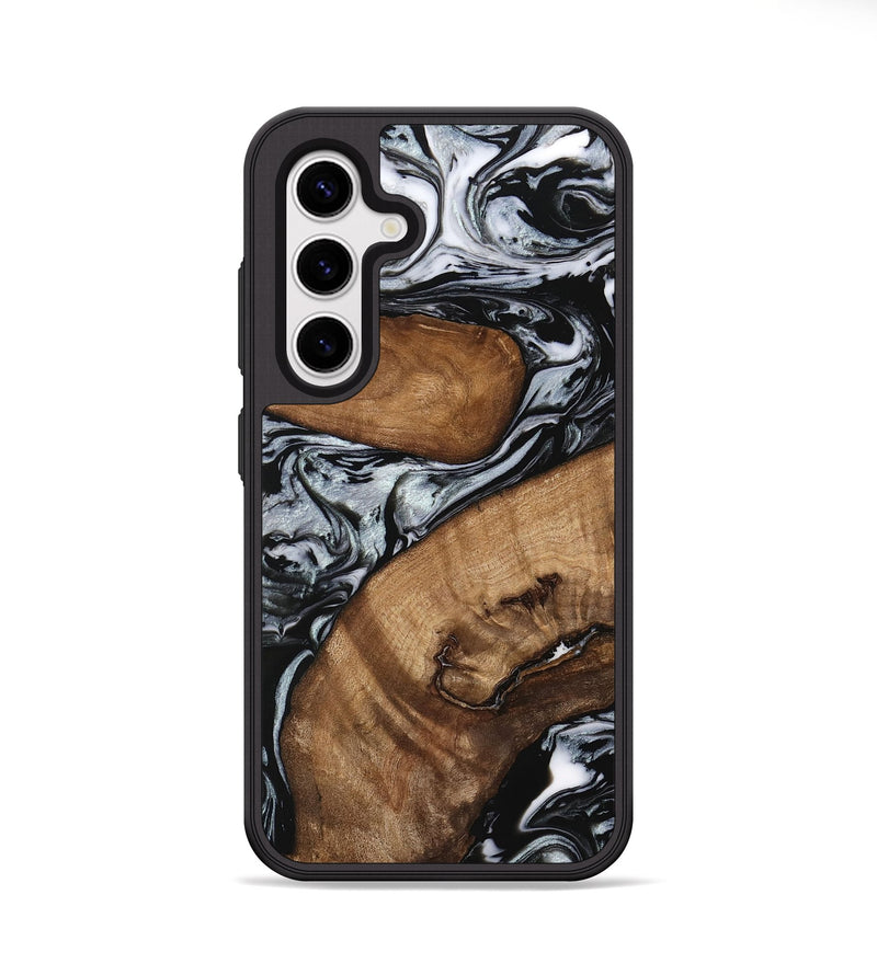 Galaxy S25 Wood Phone Case - Doretha (Black & White, 746440)