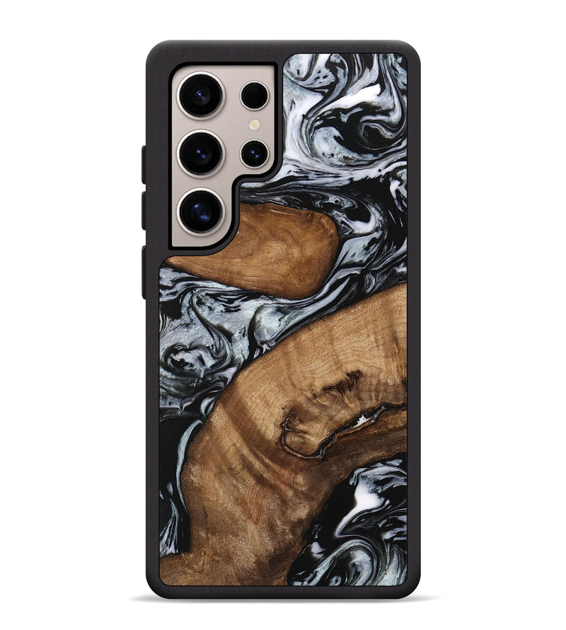 Galaxy S25 Ultra Wood Phone Case - Doretha (Black & White, 746440)