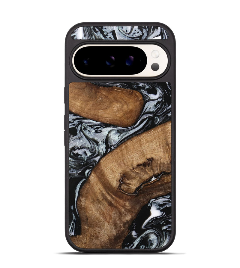 Pixel 9 Wood Phone Case - Doretha (Black & White, 746440)