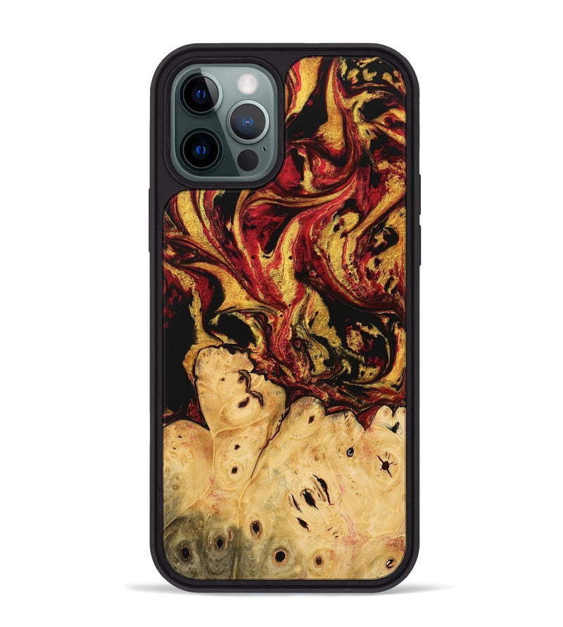 iPhone 12 Pro Max Wood Phone Case - Dillion (Red, 746441)