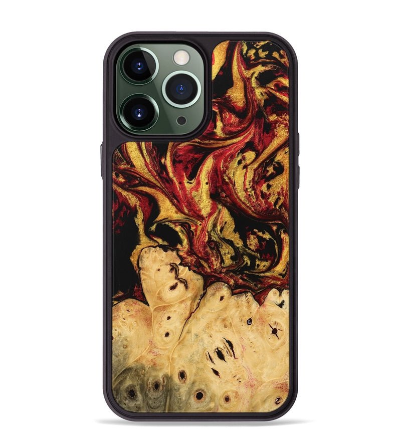 iPhone 13 Pro Max Wood Phone Case - Dillion (Red, 746441)