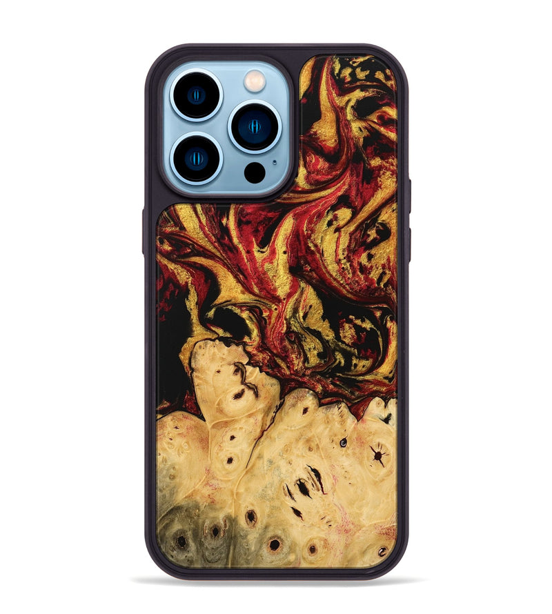 iPhone 14 Pro Max Wood Phone Case - Dillion (Red, 746441)