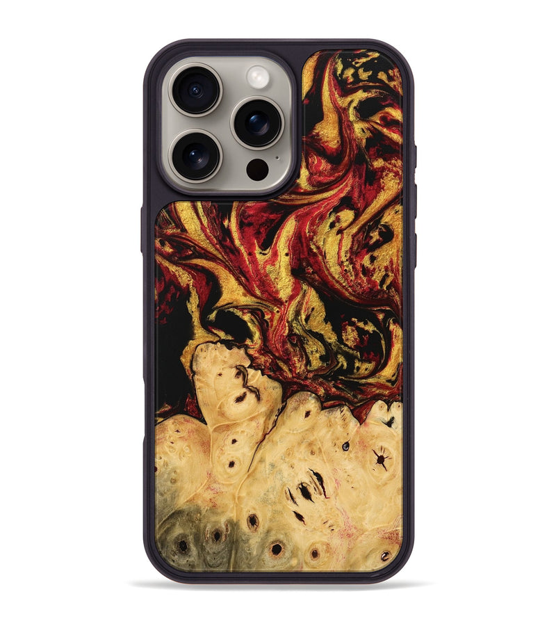 iPhone 16 Pro Max Wood Phone Case - Dillion (Red, 746441)