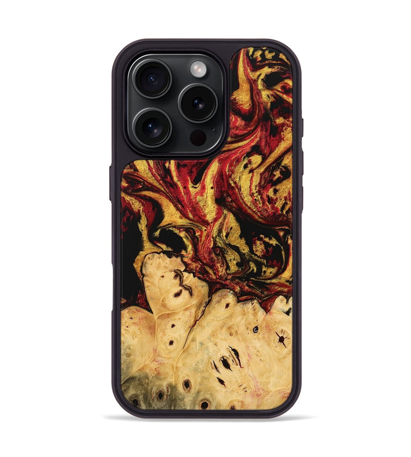 iPhone 16 Pro Wood Phone Case - Dillion (Red, 746441)