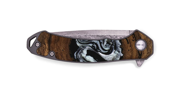 EDC Wood Pocket Knife - Xena (Black & White, 746442)