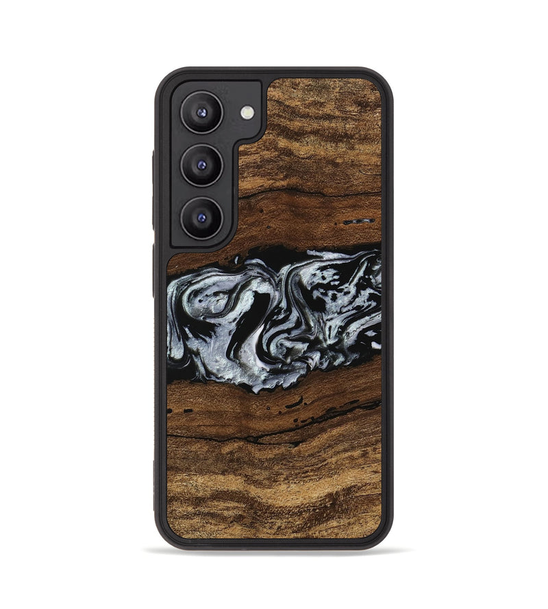 Galaxy S23 Wood Phone Case - Xena (Black & White, 746442)