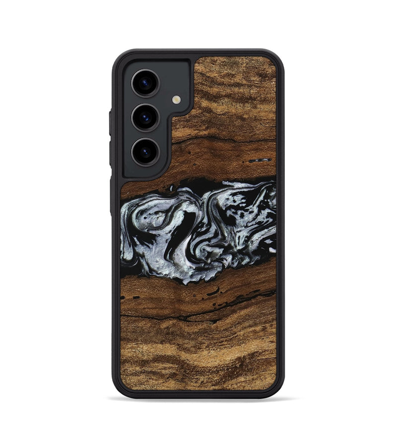 Galaxy S24 Wood Phone Case - Xena (Black & White, 746442)