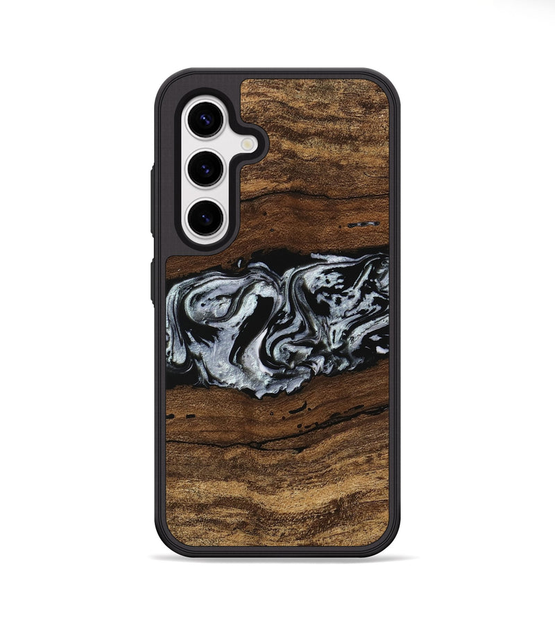 Galaxy S25 Wood Phone Case - Xena (Black & White, 746442)