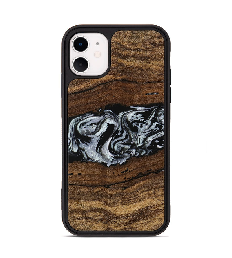 iPhone 11 Wood Phone Case - Xena (Black & White, 746442)