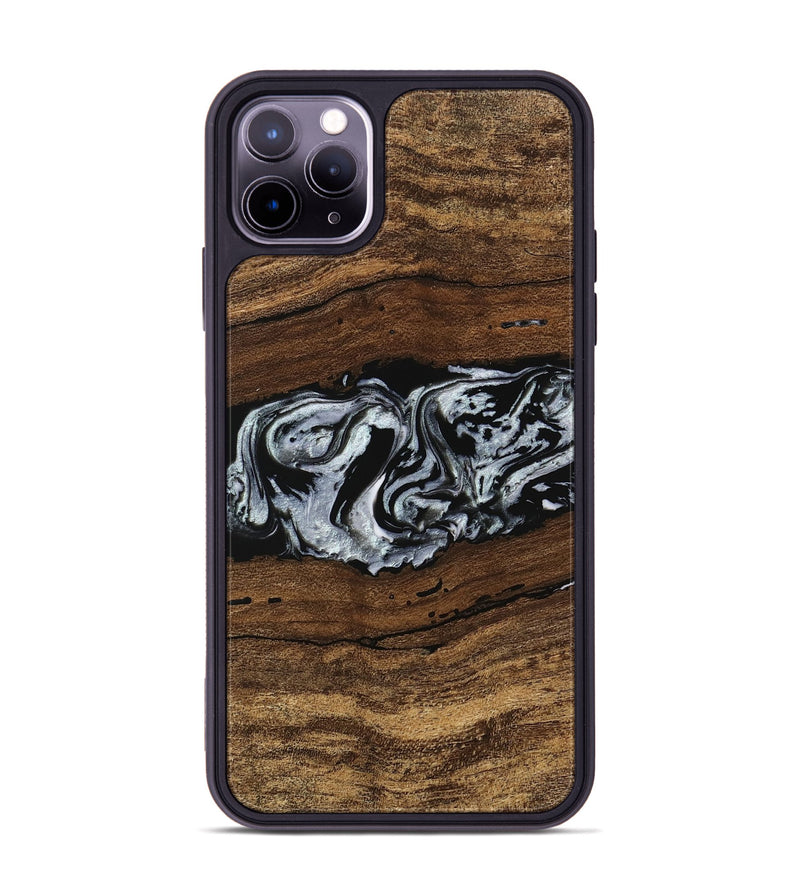 iPhone 11 Pro Max Wood Phone Case - Xena (Black & White, 746442)