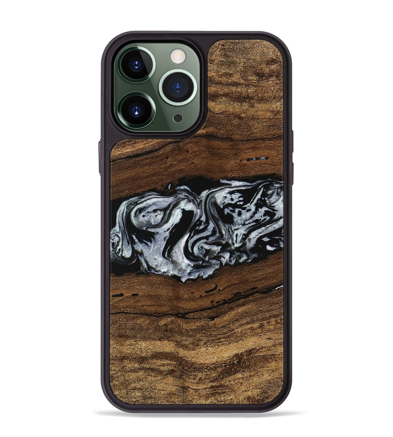 iPhone 13 Pro Max Wood Phone Case - Xena (Black & White, 746442)