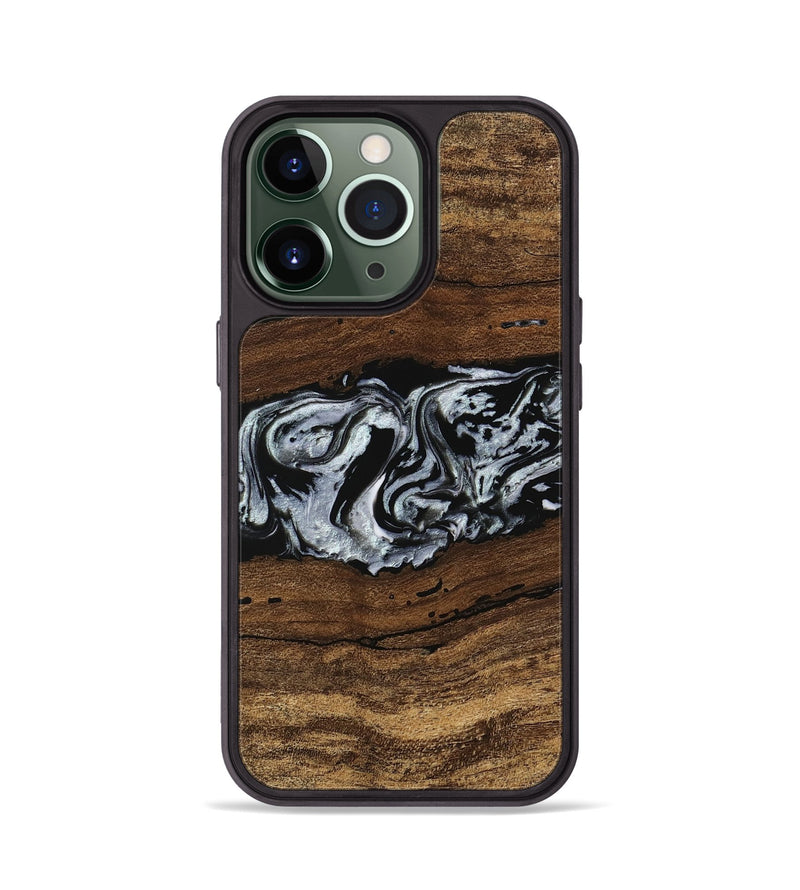 iPhone 13 Pro Wood Phone Case - Xena (Black & White, 746442)