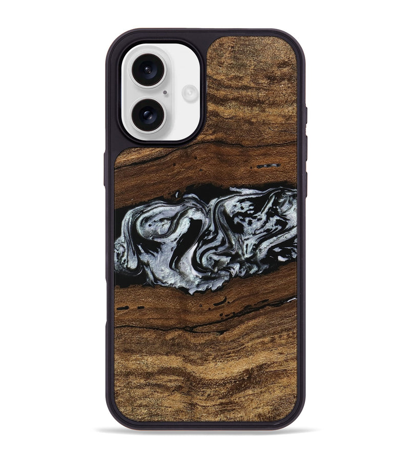 iPhone 16 Plus Wood Phone Case - Xena (Black & White, 746442)