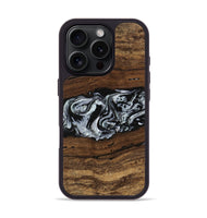 iPhone 16 Pro Wood Phone Case - Xena (Black & White, 746442)