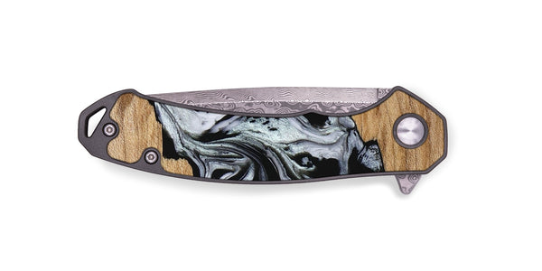 EDC Wood Pocket Knife - Keara (Black & White, 746443)