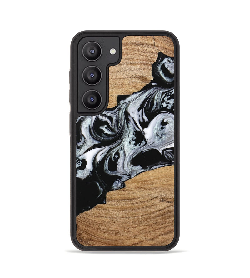 Galaxy S23 Wood Phone Case - Keara (Black & White, 746443)