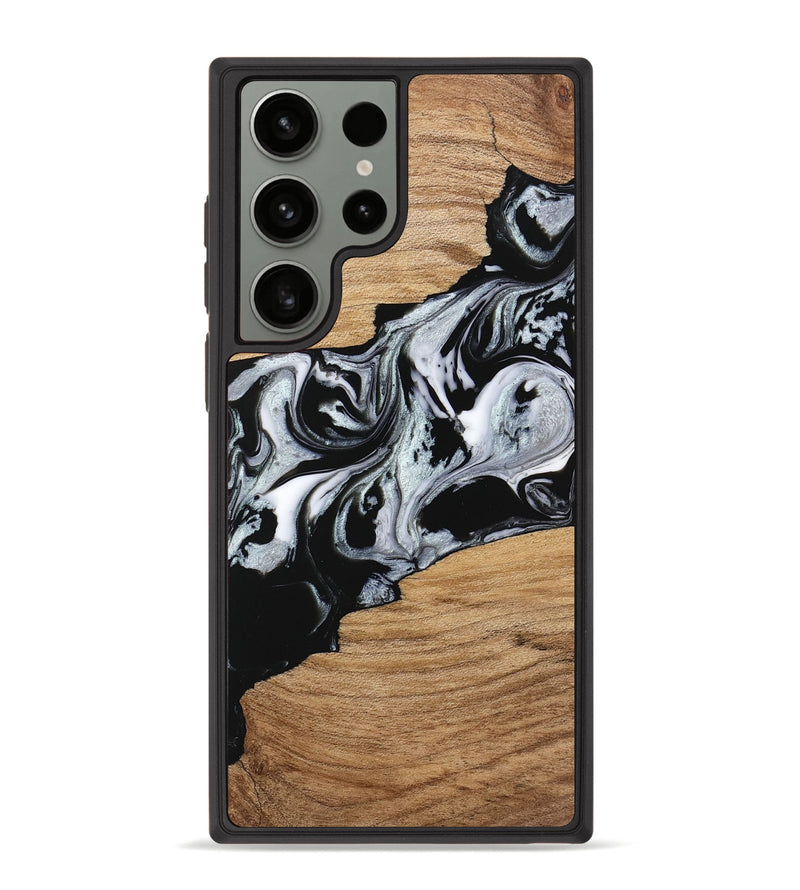 Galaxy S23 Ultra Wood Phone Case - Keara (Black & White, 746443)