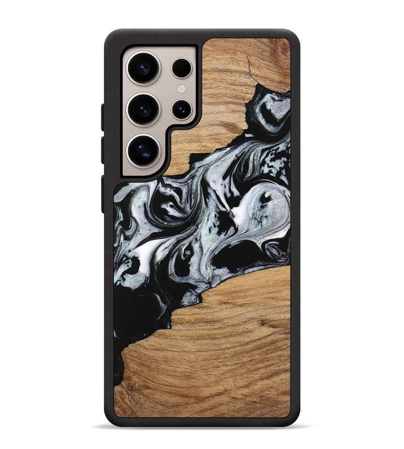 Galaxy S25 Ultra Wood Phone Case - Keara (Black & White, 746443)