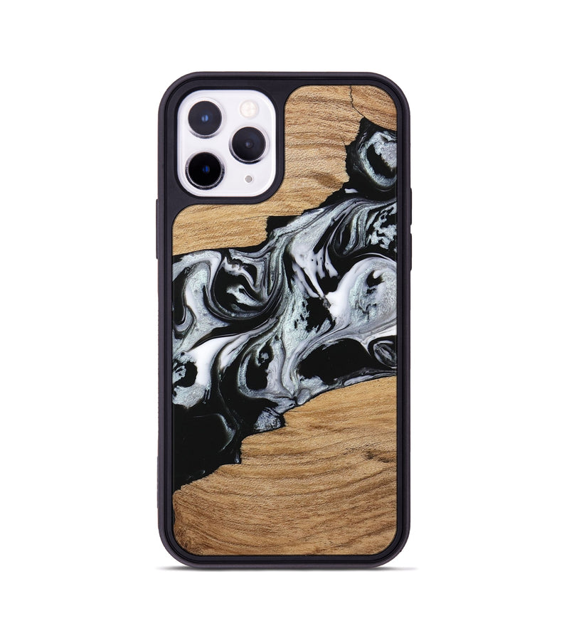 iPhone 11 Pro Wood Phone Case - Keara (Black & White, 746443)