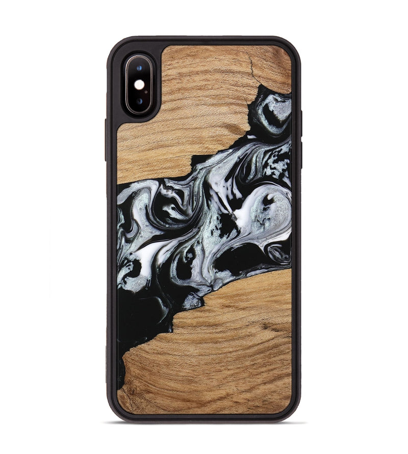 iPhone Xs Max Wood Phone Case - Keara (Black & White, 746443)