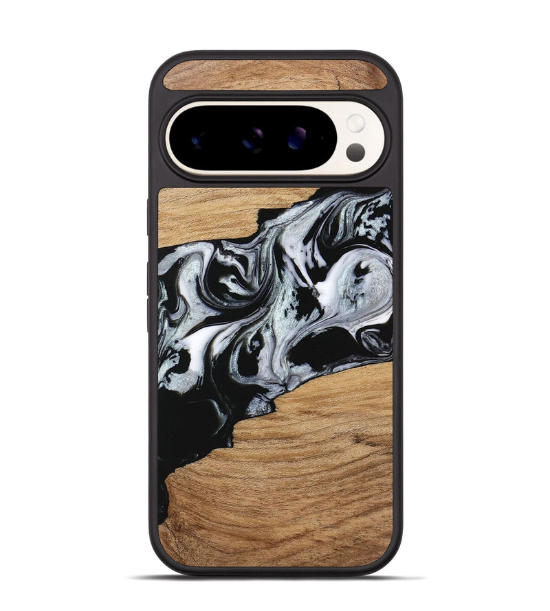 Pixel 9 Wood Phone Case - Keara (Black & White, 746443)